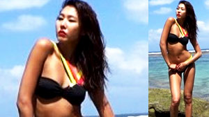 한혜진, 발리 비키니 화보 촬영 현장 공개...‘섹시+농염’