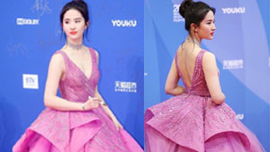 "보랏빛 여신" '송승헌의 연인' 유역비, 레드카펫 자태