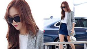 제시카 '각선미 뽐내는 공항 패션'