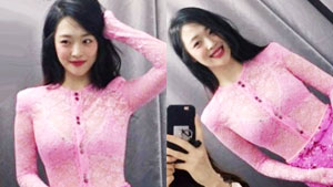 "리얼, 여신" 설리, 분홍 시스루로 또 리즈 갱신