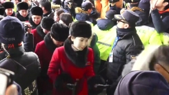 북한 응원단 280명 인제 스피디움 도착