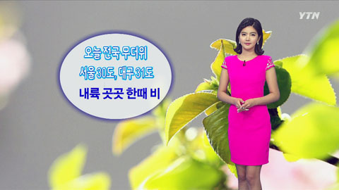 오늘 전국 무더위, 서울 낮 30℃...내륙 곳곳 한때 비