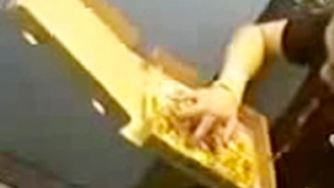 '몰래 피자 토핑 빼먹다가...' 배달원 딱 걸렸어!