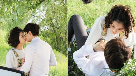 '왔다! 장보리' 오연서·김지훈, 첫 뽀뽀 비하인드 사진 공개