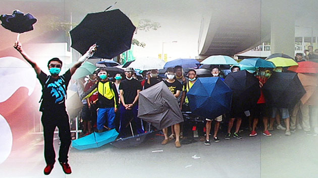 홍콩 뒤덮은 '우산 혁명'...제2의 천안문 사태?