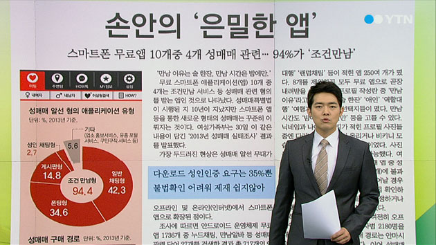 [오늘신문] 손안의 '은밀한 앱'...무료앱 40% 성매매 관련