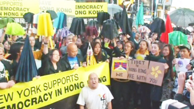지지시위 전 세계 확산...'무법천지 홍콩'
