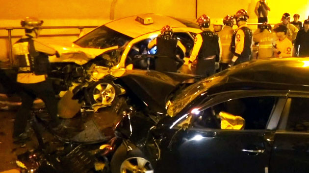 남산터널 음주운전 충돌 사고...3명 사상