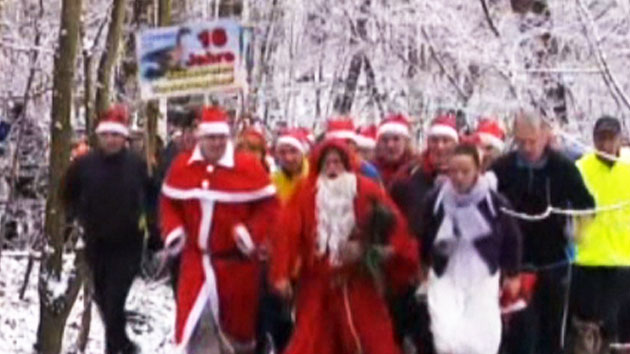 독일에서 '성탄절 살빼기' 달리기 대회