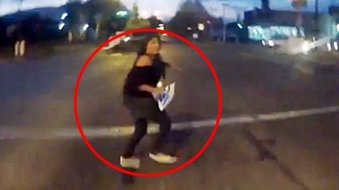 초저녁 검은 옷 입고 무단횡단 '사고 유발자?'