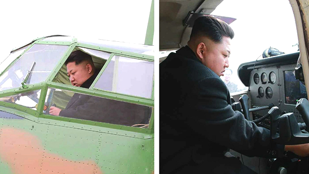 북한 김정은, 경비행기 직접 시험 비행