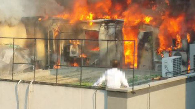 [영상] 서울 대치동 학원가 건물 옥상에서 화재