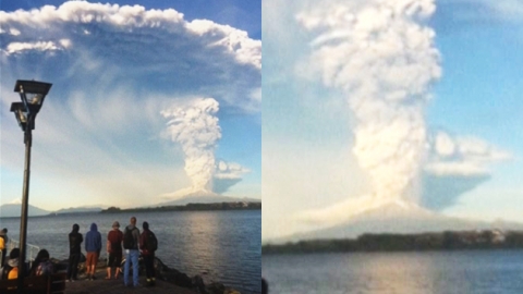 칠레 칼부코 화산 50여 년만에 분출...20km 소개령