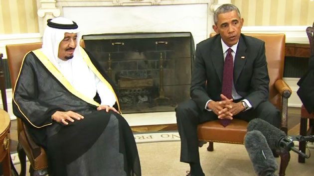 사우디 국왕, 오바마와 회담..."이란 핵 합의 지지"