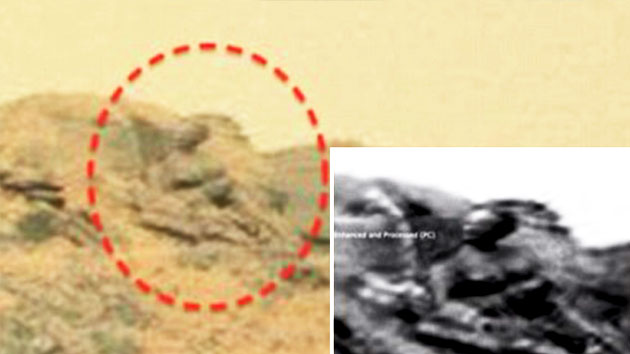 '화성(Mars)' 촬영 사진 속 거대 모래 '불상'