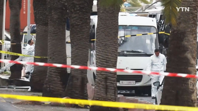 튀니지 대통령 경호원 버스 공격에 폭탄 10kg 사용