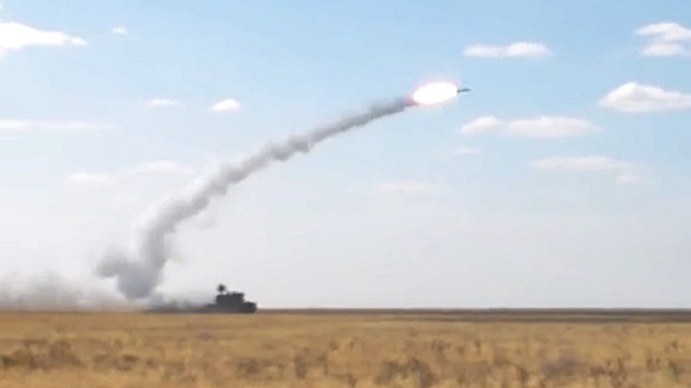 러시아의 신형 지대공 미사일 포격 순간