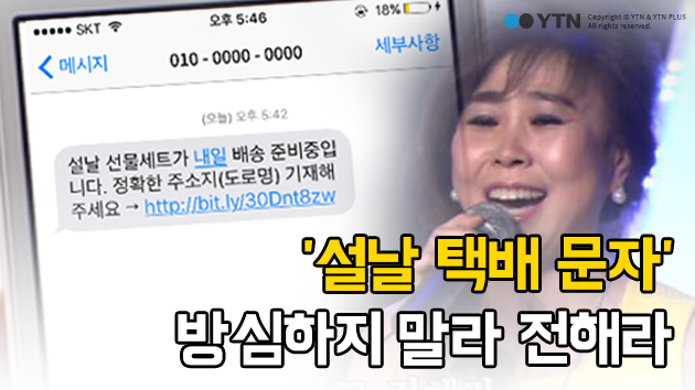 [한컷뉴스] '설날 택배 문자' 방심하지 말라 전해라