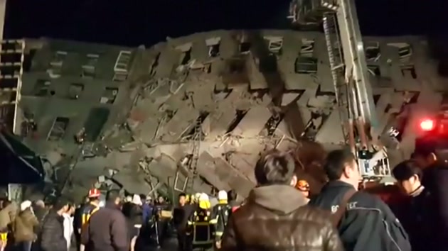 타이완 남부서 규모 6.4 강진..."아파트 등 건물 붕괴"
