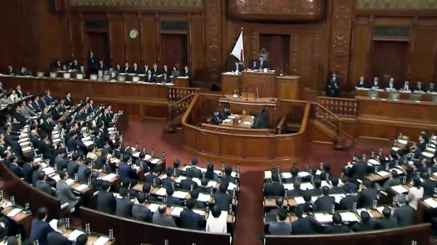 日 국회, '北 미사일 발사 항의 결의문' 채택