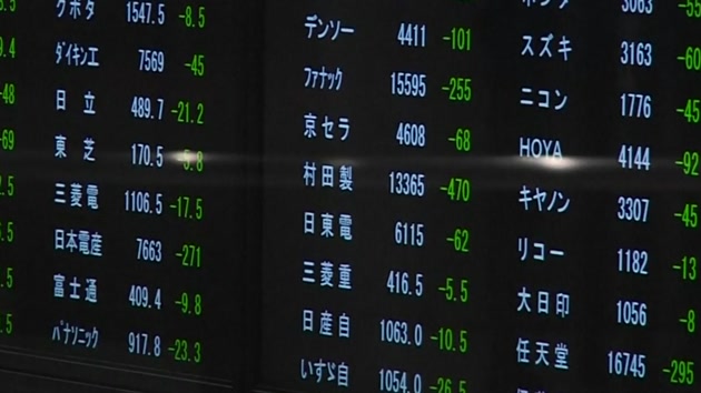 글로벌 증시 하락...日 닛케이지수 5% 넘게 폭락