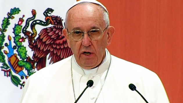 멕시코 방문 교황 "정치인들, 진정한 정의 구현해야"