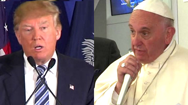 교황, '막말' 트럼프에게 일침..."기독교인 아냐"