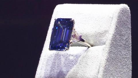 '블루 다이아몬드' 602억 원 보석 경매 최고가 기록