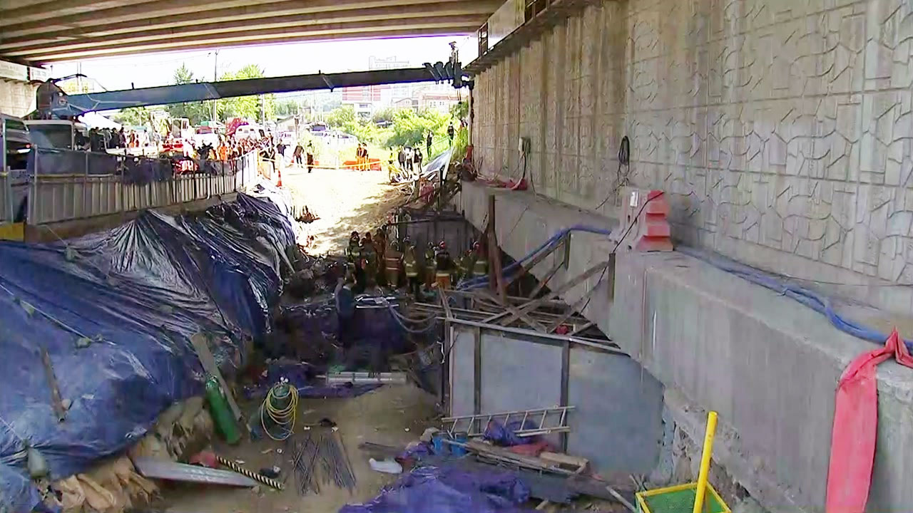 [YTN 실시간뉴스] 지하철 공사장 붕괴 "4명 사망·10명 부상"