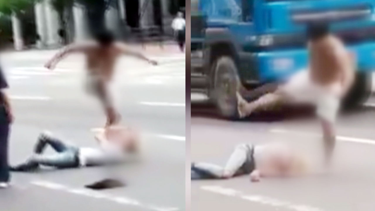 [영상] 강남 대로 한복판서 벌어진 무자비 폭행