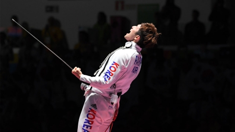 펜싱 박상영, 금메달...세계 21위의 반란