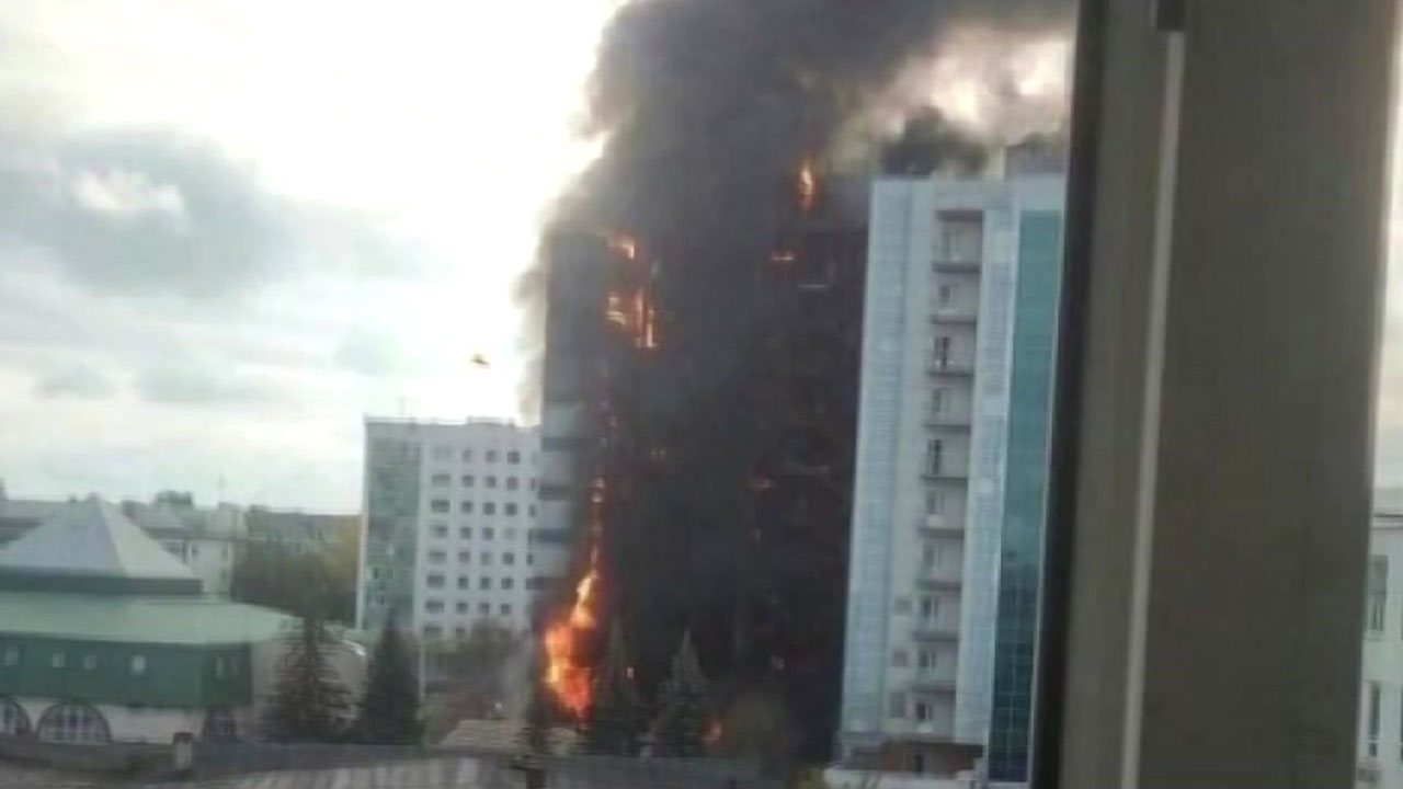 러시아 고층 건물 공사장서 불...北 노동자 1명 숨져