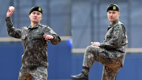 [좋은뉴스] 한국시리즈 시구한 육군 상병...그 사연은?
