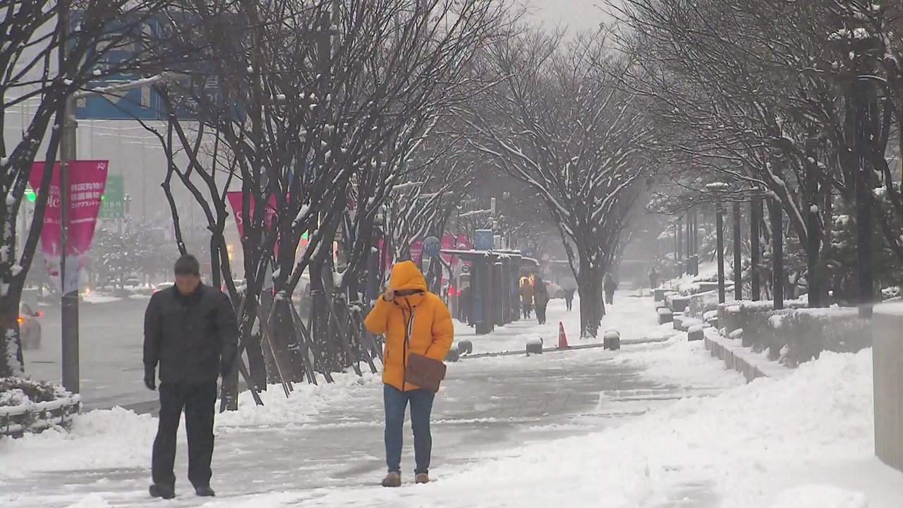 [날씨] 대한 추위 몰고 온 기습 눈...일요일 또 눈