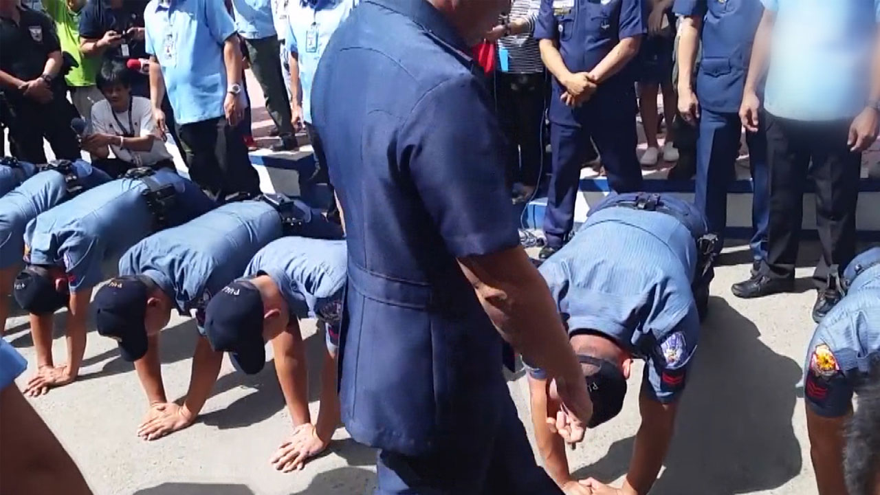 필리핀 경찰수장, 한인 금품갈취 경찰 '얼차려'