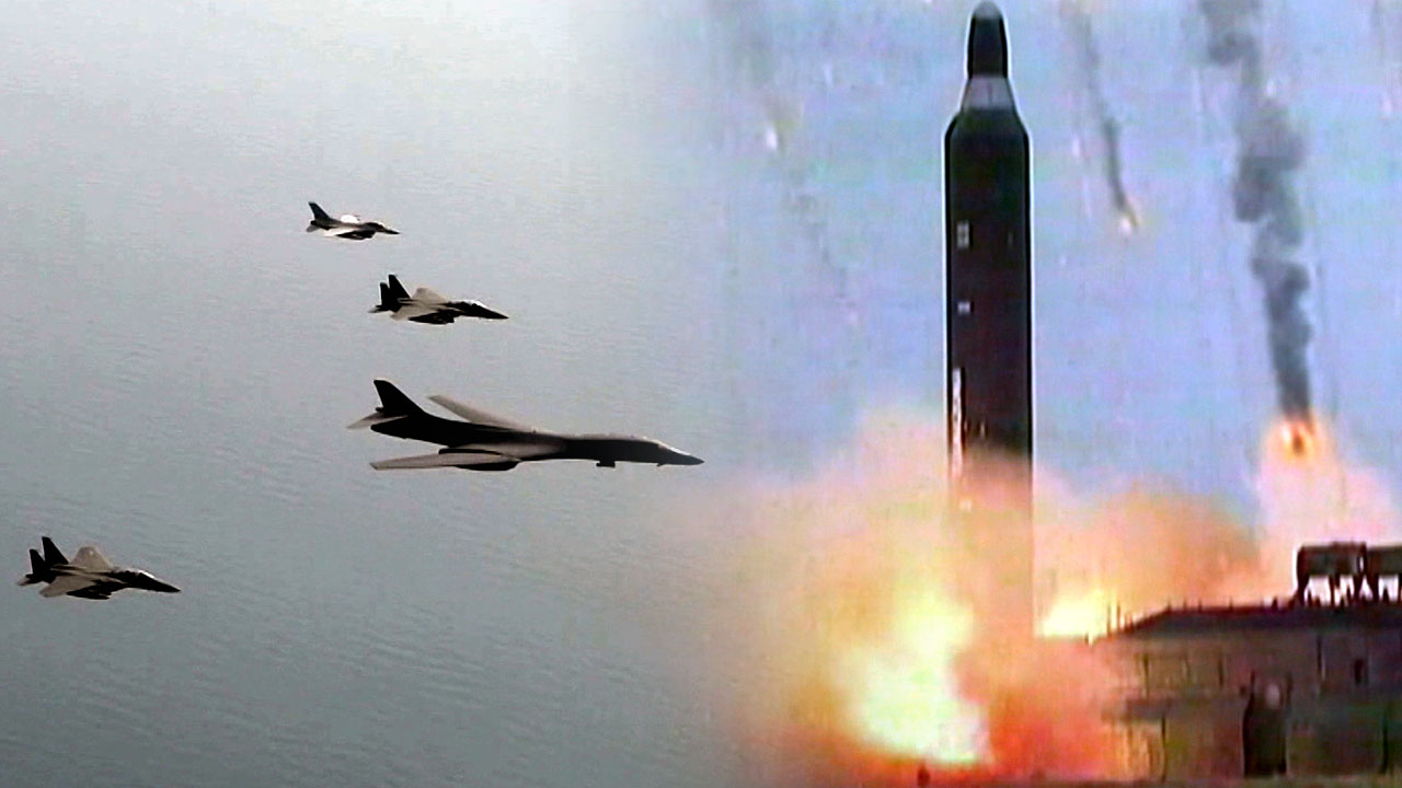 美 B-1B 한반도 출격...北 미사일 발사 실패