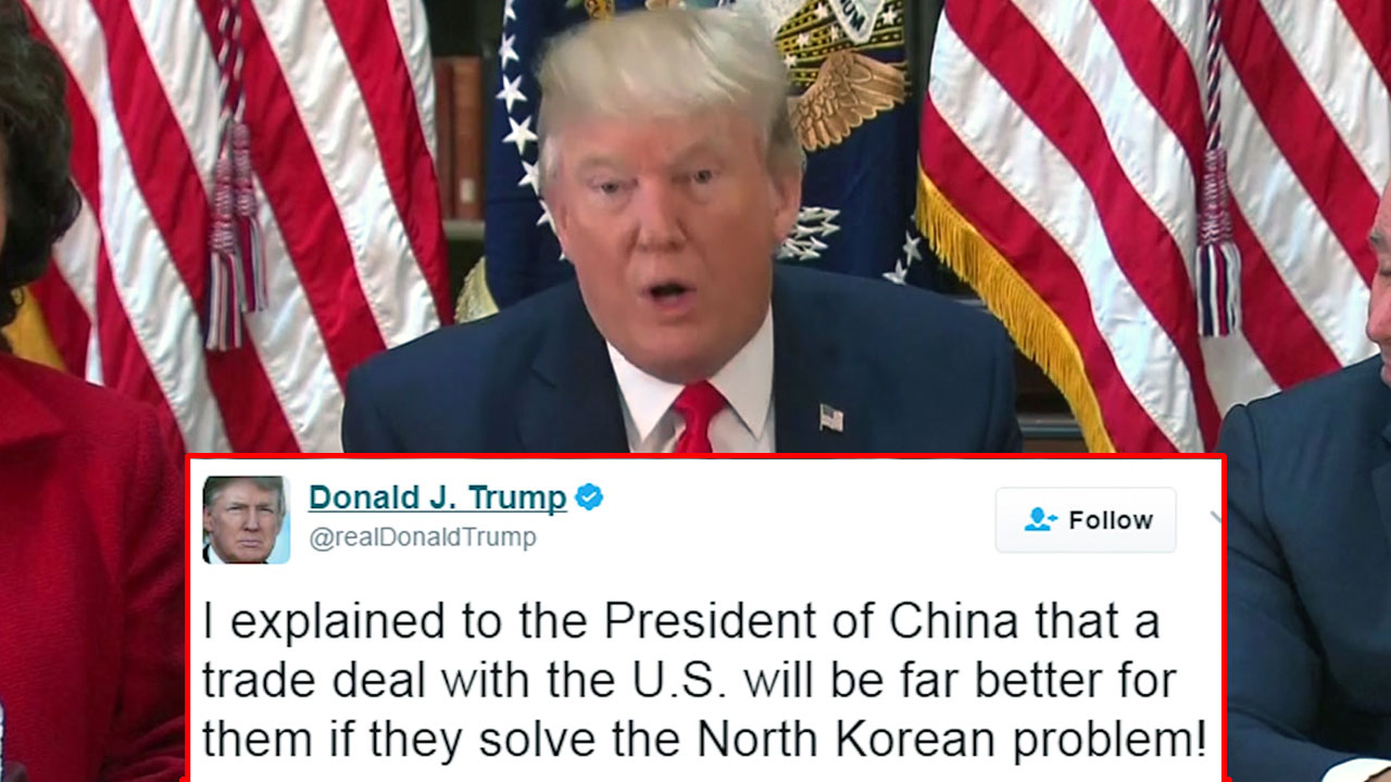 트럼프, "중국이 안 도우면 北 문제 독자 해결 "...세번째 경고