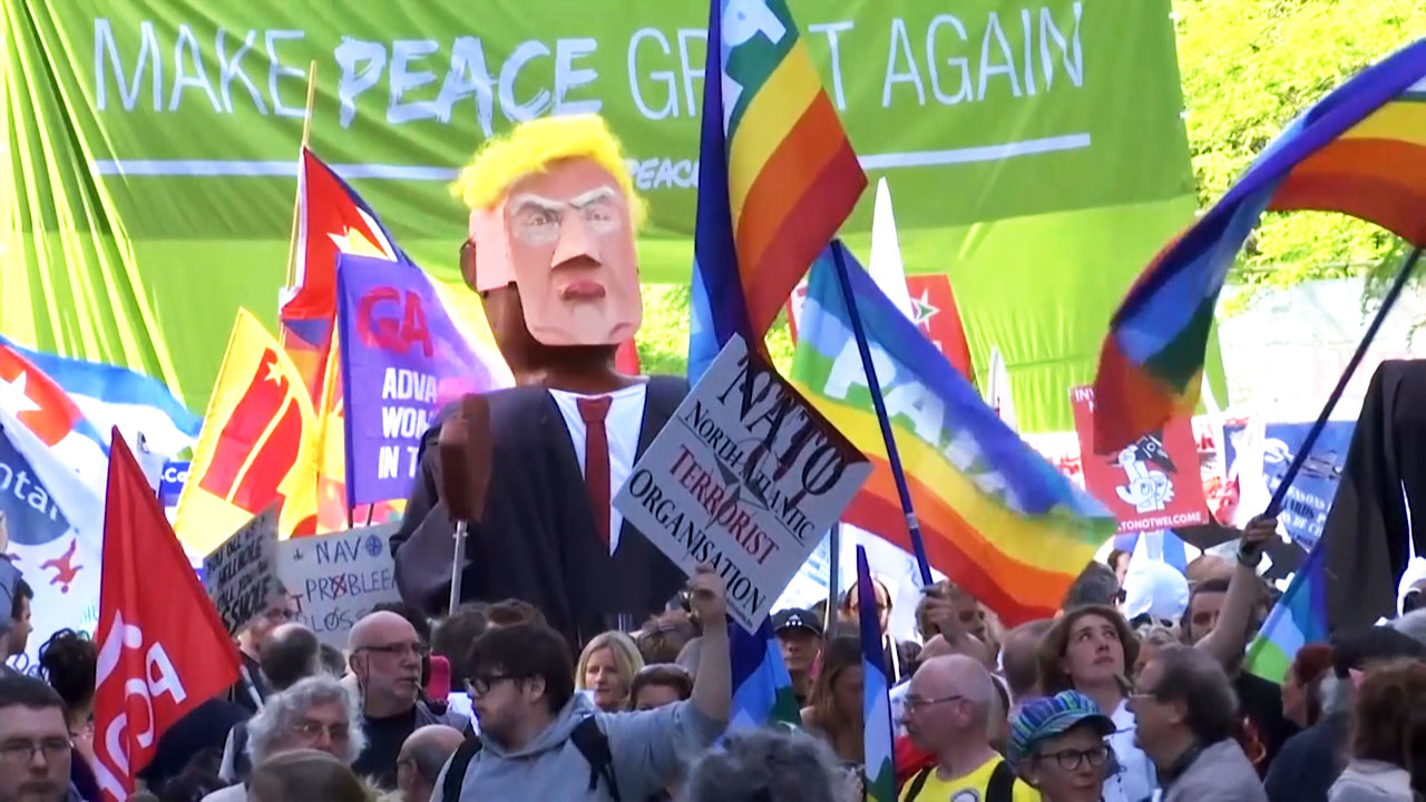 트럼프 방문 맞춰 벨기에 대규모 반대 시위