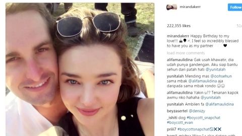 모델 미란다 커, 스냅챗 CEO와 재혼