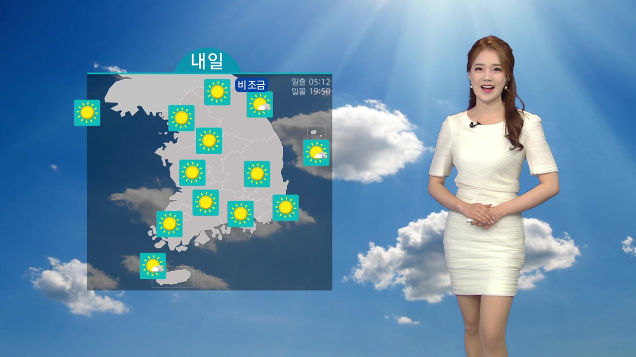 [날씨] 내일도 맑아...기온 더 올라 더워 | YTN [날씨] 내일도 맑아...기온 더 올라 더워