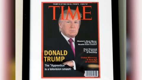 타임지, 트럼프 가짜 타임지 표지 철거 요청