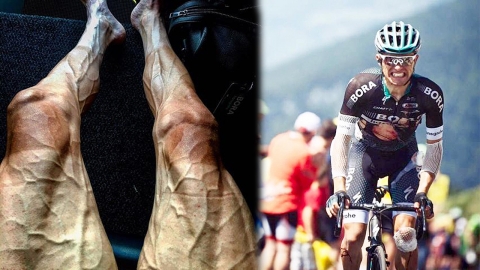 사이클 대회 참가한 선수가 공개한 화제의 허벅지 사진