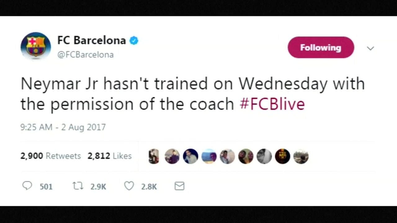 네이마르, PSG 이적 초읽기...바르셀로나에 이별 통보
