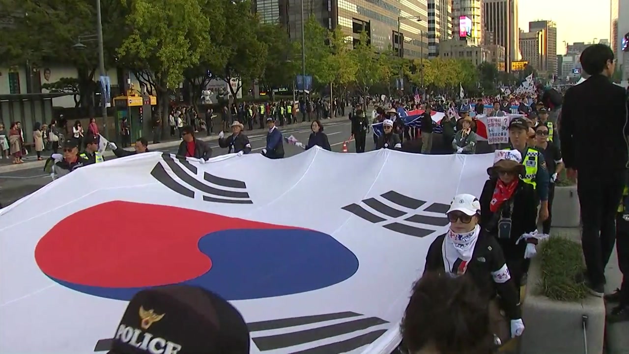 '친박 단체'도 도심 곳곳에서 태극기 집회