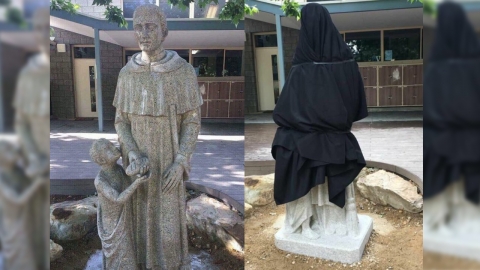 가톨릭 학교 내 성인 동상이 논란에 휩싸인 황당한 이유