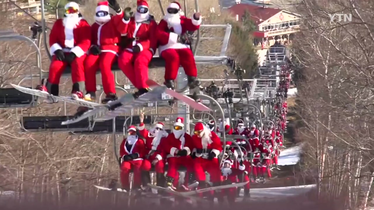 [영상] 美 메인 주 스키 타는 산타들...2,500달러 기부