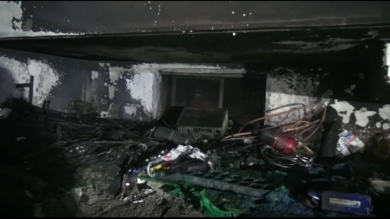 아파트 지하에 화재...주민 40여명 대피