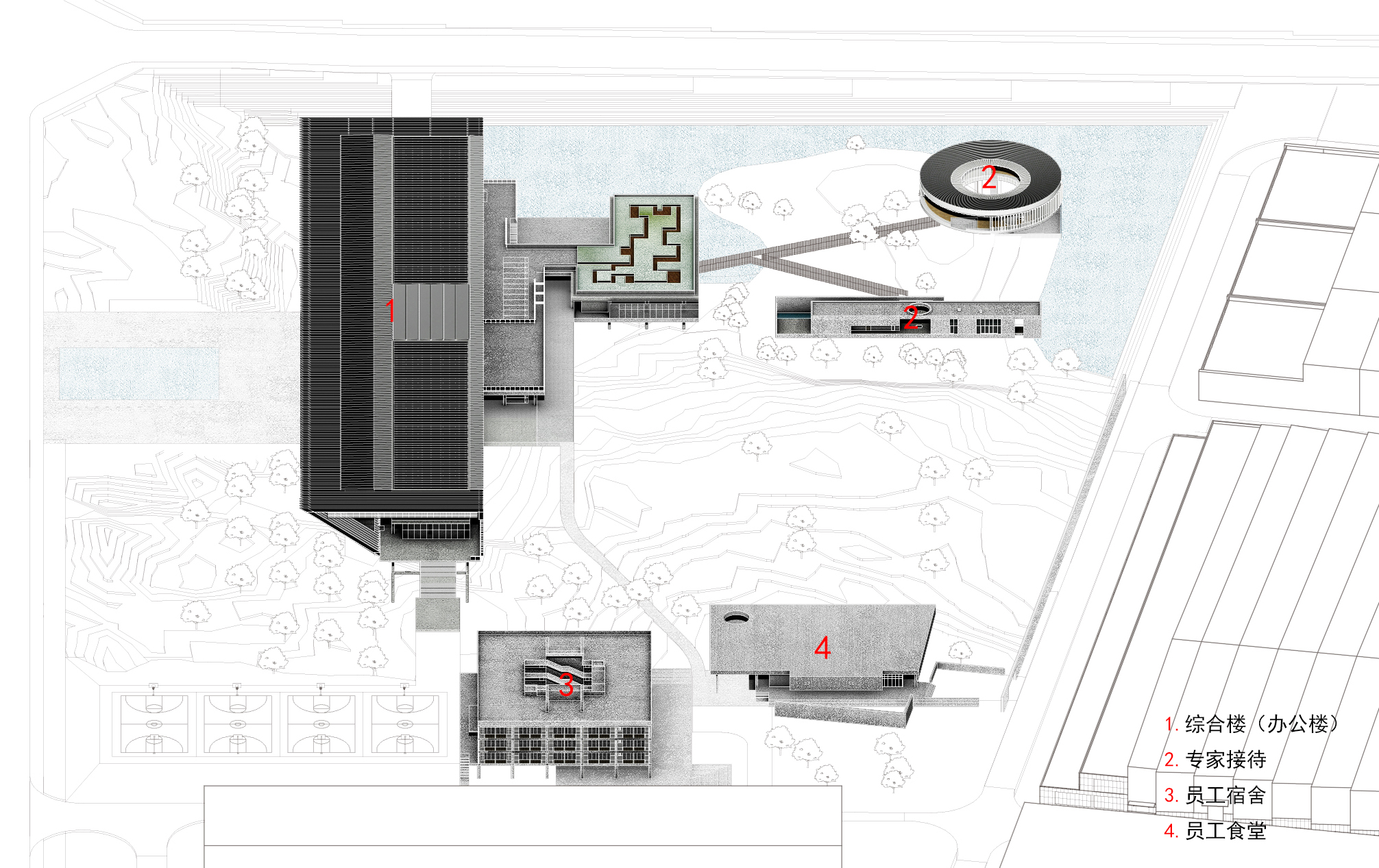 〔안정원의 디자인 칼럼〕 청두 항공우주 초합금 기술 캠퍼스의 효율적인 건축 프로그램 3