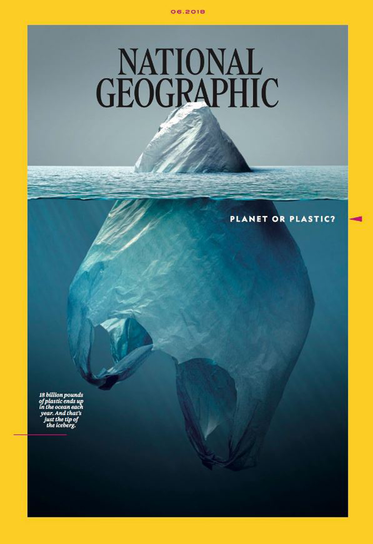'빙하? 비닐!' 해양오염 경각심 일깨운 내셔널 지오그래픽 표지