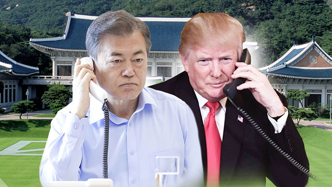 한미 정상 11일만에 통화..."북한 반응 의견 교환"